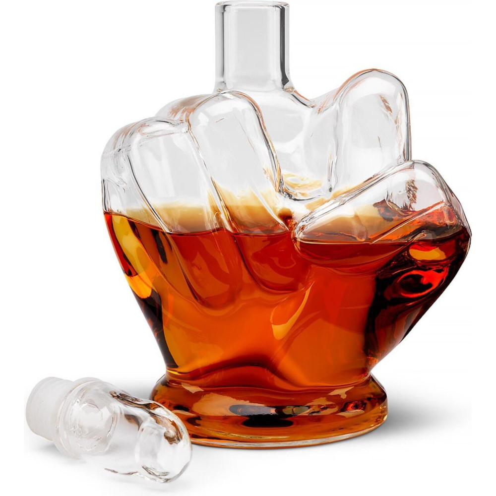 Γυάλινη Καράφα The Source Ingenious Middle Finger Decanter Σερβιρίσματος με Πώμα σε Σχήμα Μεσαίου Δακτύλου 1000ml (5056327916468)