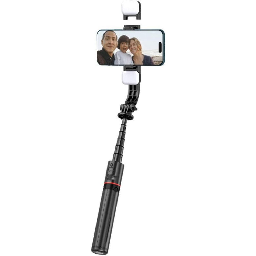 Τρίποδο Tech-Protect L05S Selfie Stick για Κινητά Ασύρματο με Bluetooth / Τηλεχειριστήριο & Φως LED - Black (5906203690381)