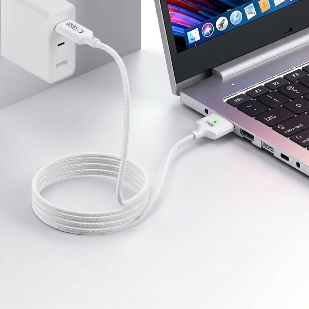 Καλώδιο Type-C Tech-Protect MMC01 UltraBoost Φόρτισης σε Μαγνητικό MagSafe 3 για MacBook με LED 200cm 140W - White (5906302323296)