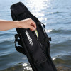 Θήκη Μεταφοράς Καλαμιών Ψαρέματος Relaxdays Large Fishing Rod Bag 3 Θέσεων με 2 x Τσέπες 150 cm - Black (10052409_8150)