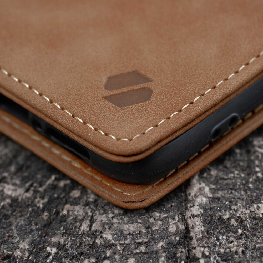 Θήκη Xiaomi 17T Pro Spacecase Wallet Πορτοφόλι - Light Brown (5905719142353)
