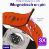 Λουράκι Apple Watch SE/11/10/9/8/7/6/5/4 (42/41/40mm) Buddi Luno Μαγνητικό Σιλικόνης - Orange (8719246610912)