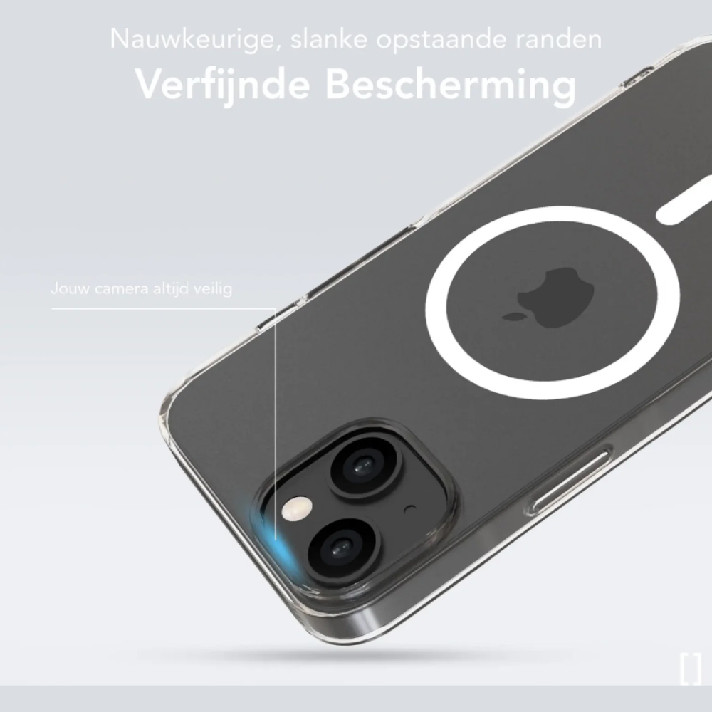 Θήκη iPhone 14 / 13 Nekit Bare Thin Case Σκληρή Λεπτή Διάφανη με MagSafe 1.2mm - Transparent (8719246595035)