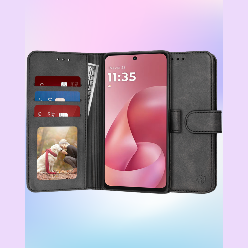 Θήκη Motorola Moto G67 Power / G57 Power Techsuit Diary Book Πορτοφόλι - Black (5949419349476)
