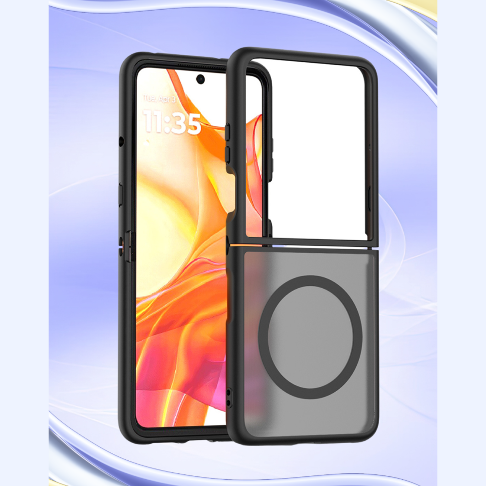 Θήκη Motorola Razr 50 Ultra / Razr 70 Plus Techsuit PureFrost Σκληρή Ημιδιάφανη με MagSafe - Frosted Black (5949419382107)