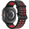 Λουράκι Samsung Galaxy Watch Ultra2 / Ultra1 2026 / 2025 / 2024 47mm Tech-Protect Iconband Pro Σιλικόνης - Black / Red (5906302325887)