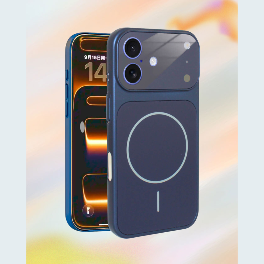 Θήκη iPhone 17 Bodycell AG Glass Σκληρή με MagSafe & Ενσωματωμένο Tempered Glass Κάμερας - Blue (5206015087387)