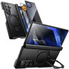 Θήκη Samsung Galaxy Z Fold8 Ultra Supcase Unicorn Beetle Aero Ανθεκτική MagSafe από Aramid Fiber 1500D με Περιστρεφόμενο KickStand + 2 x Tempered Glass Clear & Privacy - Aramid Black (843439162228)