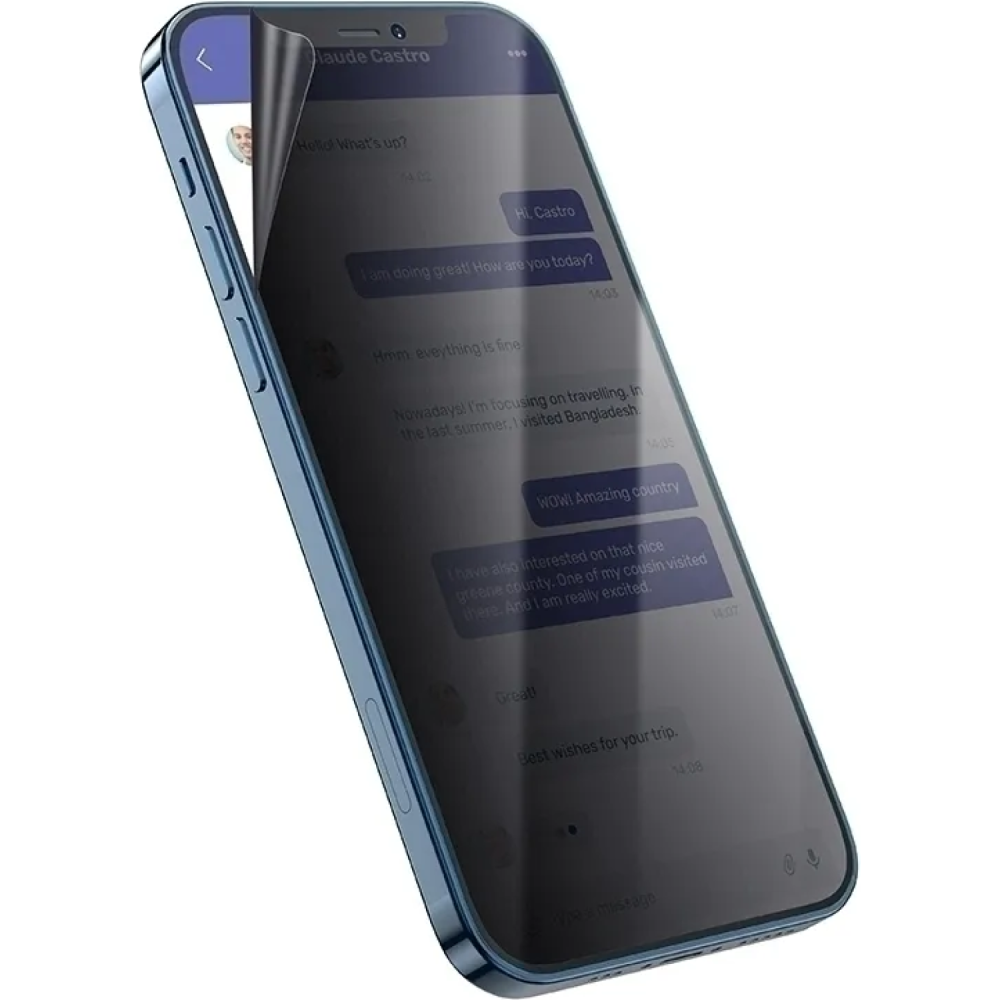 Ματ Μεμβράνη Προστασίας Υδρογέλης iPhone Duo Hoco Hydrogel Pro Privacy Matte Screen Protector Απορρήτου Εξωτερικής Οθόνης 0.15 mm - Matte (HOCO-FRONT-PRM-001-098)