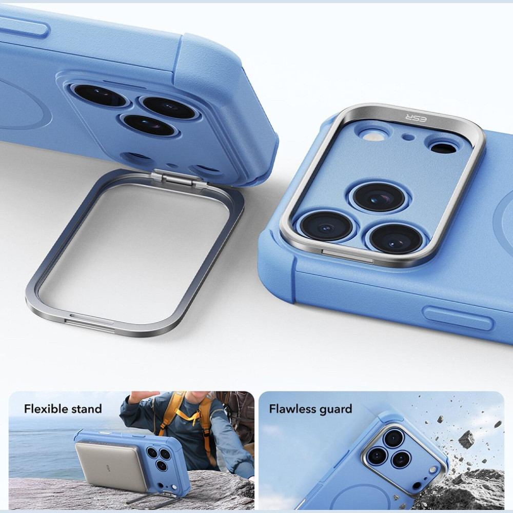 Θήκη iPhone 18 Pro Max / 17 Pro Max ESR Cyber Tough Magnetic with Flex Stand Ανθεκτική με MagSafe / Kickstand & Κάλυμμα για Camera Control - Light Blue (4894240304075)