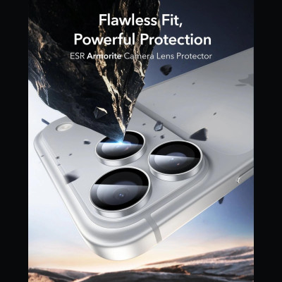 Tempered Glass iPhone 18 Pro / 18 Pro Max ESR Armorite Camera Lens Protectors Αντιχαρακτικό Γυαλί Προστασίας για Φακό Κάμερας - Silver (4894240306055)