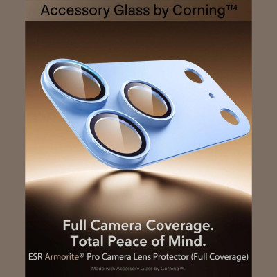 Tempered Glass iPhone 18 Pro Max ESR Armorite Pro Camera Lens Protector Αντιχαρακτικό Γυαλί Προστασίας για Φακό Κάμερας με Μεταλλικό Πλαίσιο - Blue (4894240306413)