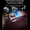 Tempered Glass iPhone 18 Pro ESR Armorite Pro Camera Lens Protector Αντιχαρακτικό Γυαλί Προστασίας για Φακό Κάμερας με Μεταλλικό Πλαίσιο - Deep Burgundy (4894240306383)