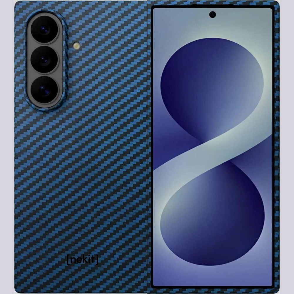 Θήκη Samsung Galaxy Z Fold8 Ultra Nekit Fiber Σκληρή με MagSafe Aramid Fiber 1mm 1500D Kevlar - Blue (8719246612381)