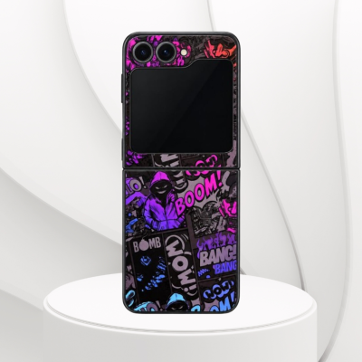 Αυτοκόλλητο Skin Προστασίας Πλάτης Samsung Galaxy Z Flip6 Gams Premium Vinyl Skin Back Plate - 3D Neonbomb (GAMS-VNL-SKIN-3DNB-002-211)