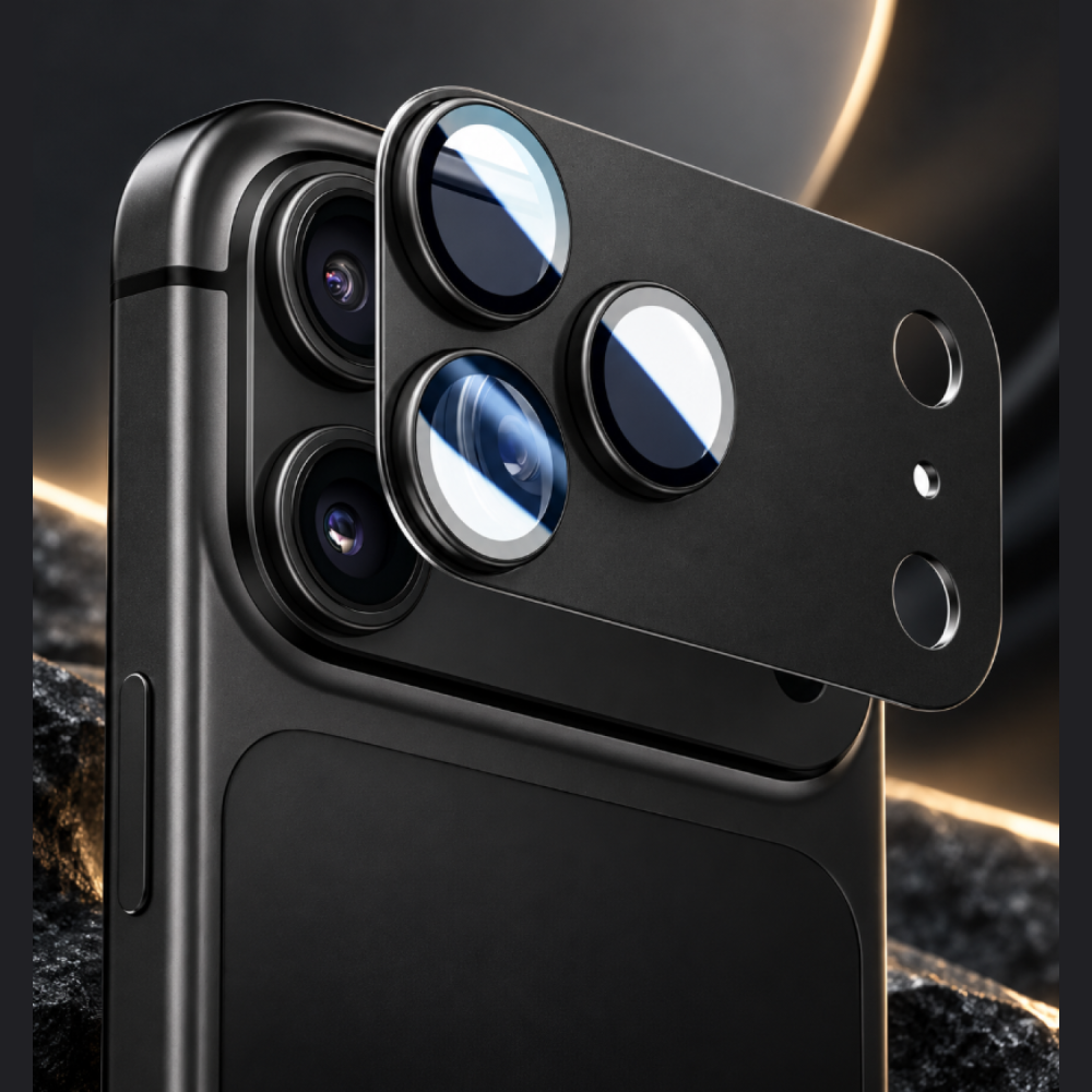 Tempered Glass iPhone 18 Pro Max Vivid Metallic Camera Lens Protector Αντιχαρακτικό Γυαλί Προστασίας για Φακό Κάμερας με Μεταλλικό Πλαίσιο - Black (VIVGGS000117)