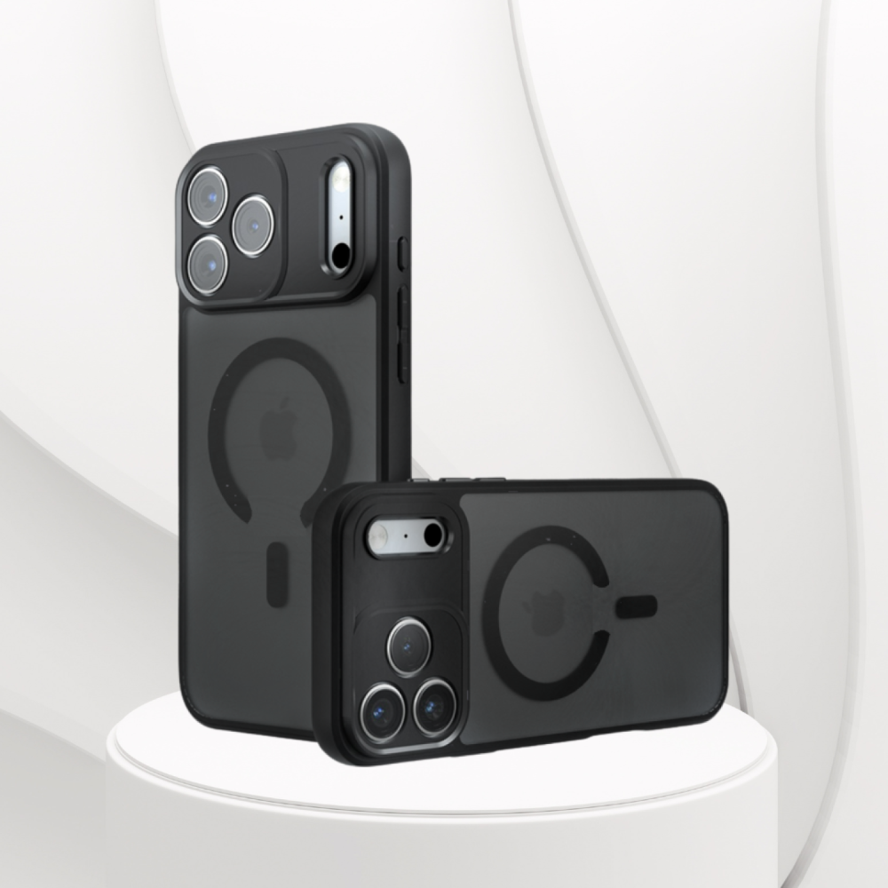 Θήκη iPhone 18 Pro / 17 Pro Techsuit PureFrost Σκληρή Ημιδιάφανη με MagSafe - Frosted Black (5949419380547)