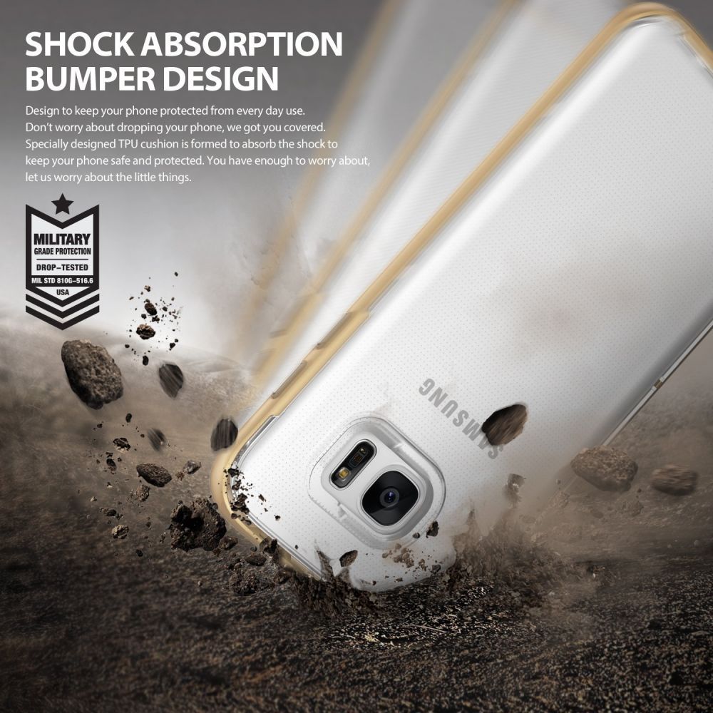 Ringke (Frame) Θήκη Σιλικόνης Samsung Galaxy S7 Edge με PC Bumper (8507) - Frost Pink/Clear