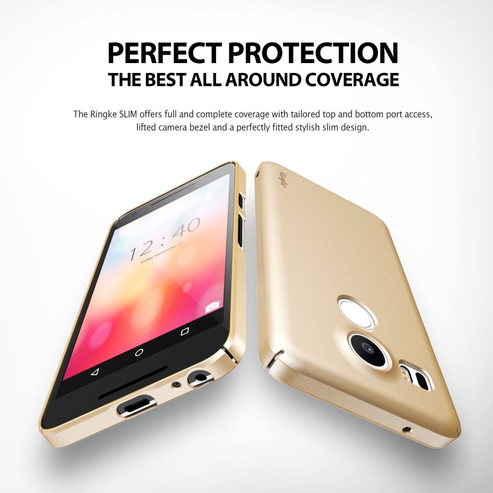 Ringke (Slim) Θήκη LG Google Nexus 5X + Screen Protector - Royal Gold (RSL-GNX5X-RG)