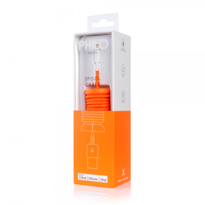 Philo Καλώδιο USB - Lightning - 1m (PH004OR) - Orange
