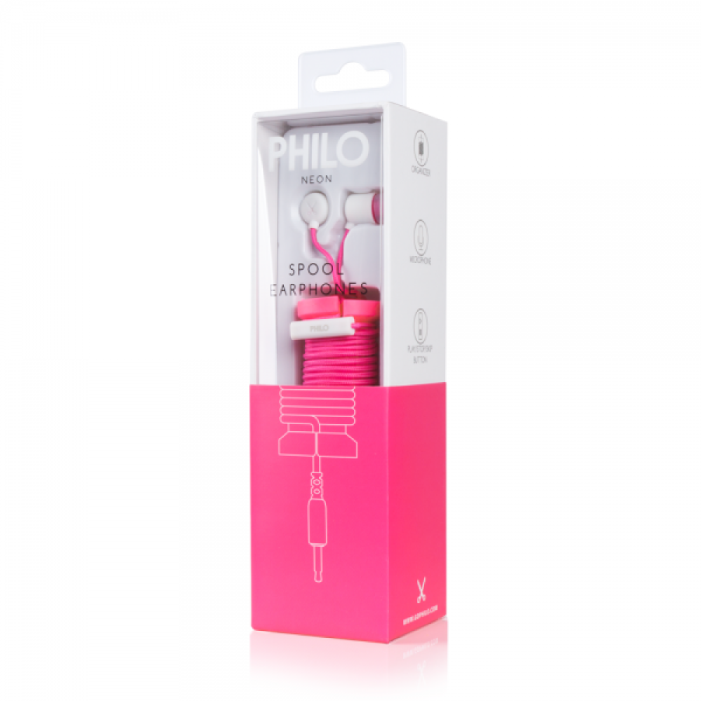 Philo Spool Ακουστικά Handsfree (PH005PK) - Pink