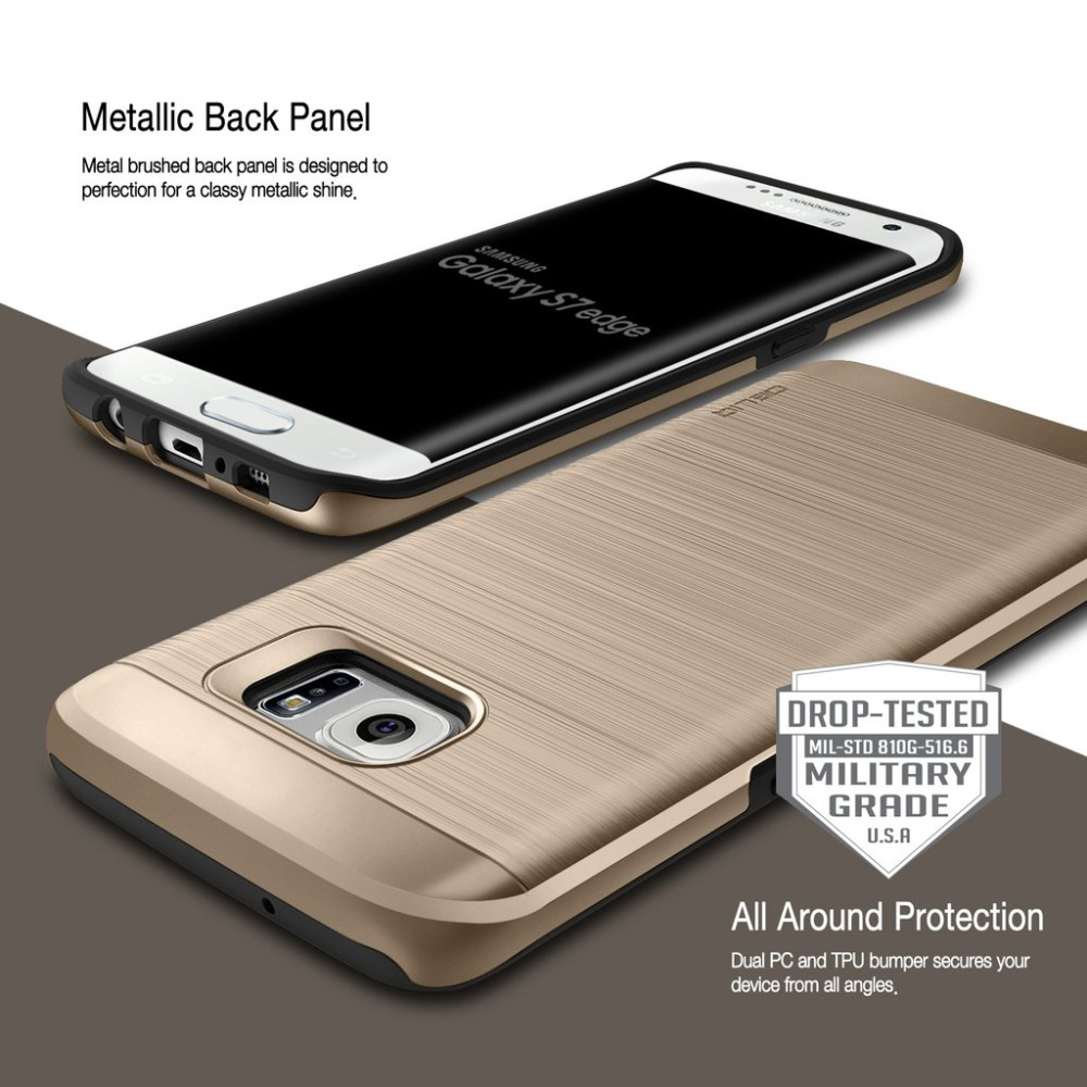 Obliq Θήκη Slim Meta Samsung Galaxy S7 Edge - Champagne Gold (OBLQSMG7SLIMA03)