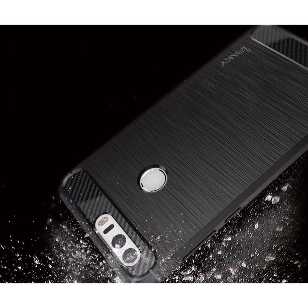 Ipaky Θήκη TPU Carbon Honor 8 - Black (8867)