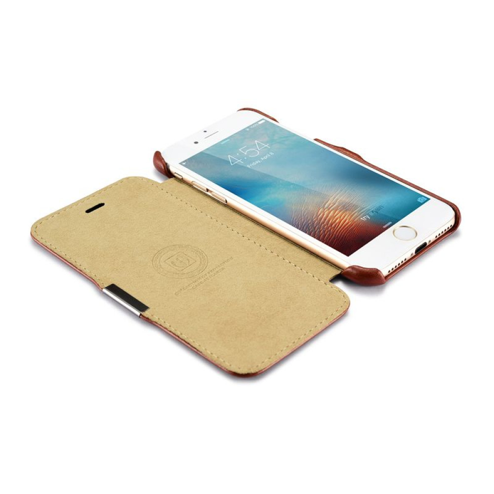 iCarer Vintage Series Side-Open Δερμάτινη Θήκη Apple iPhone SE 2022 / 2020 / 8 / 7 - Brown (9059)