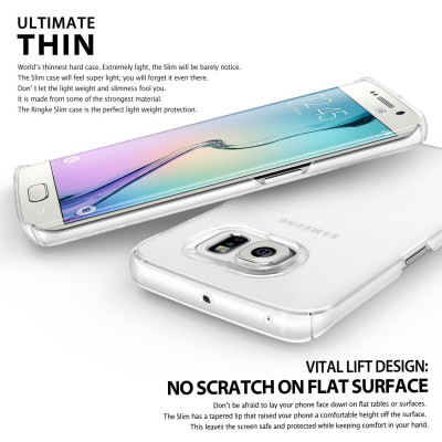 Ringke (Slim) Θήκη Samsung Galaxy S6 + Screen Protector - Frost Yellow (9062)