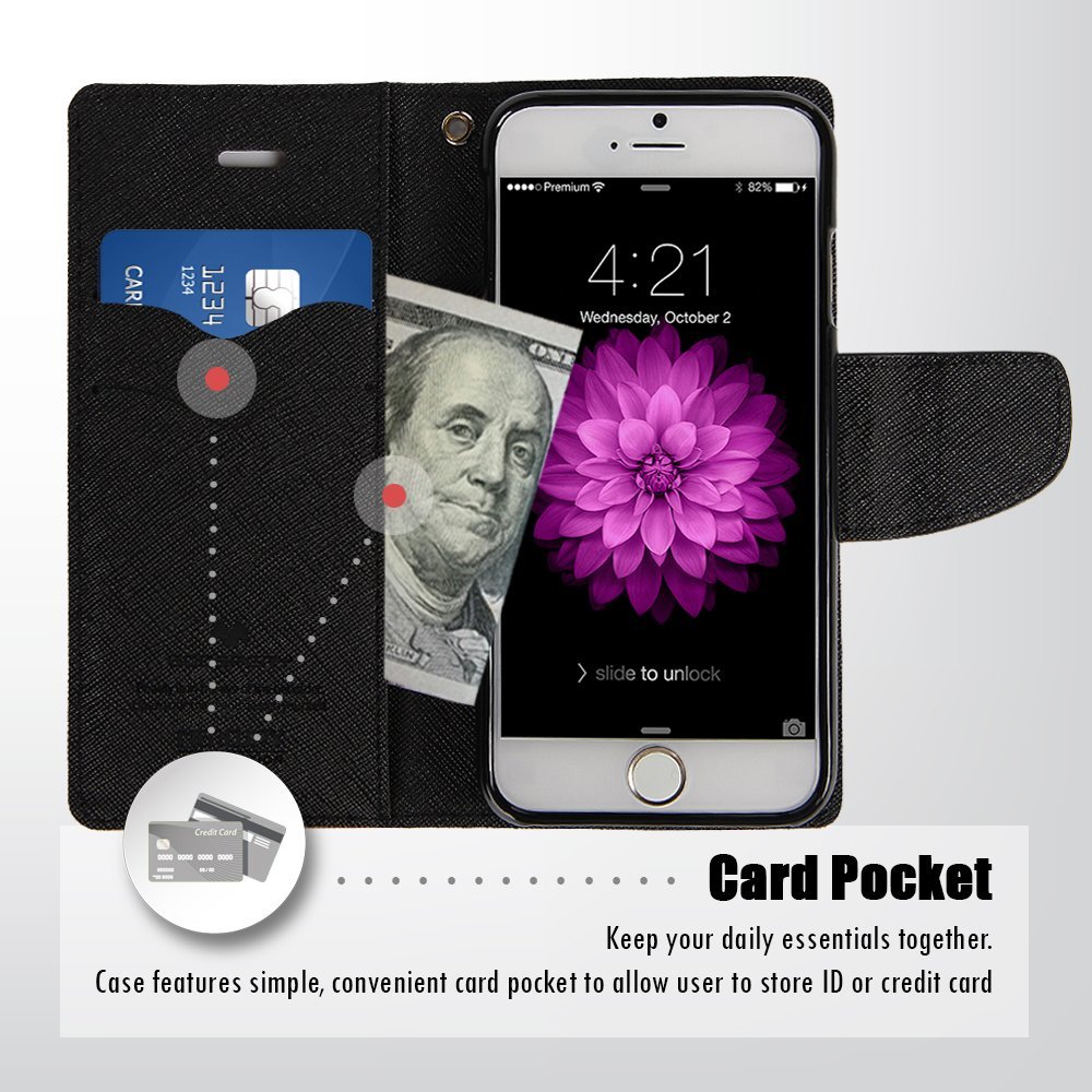 Mercury Fancy Diary Θήκη Huawei P9 Lite - Πορτοφόλι (9066) - Μαύρο