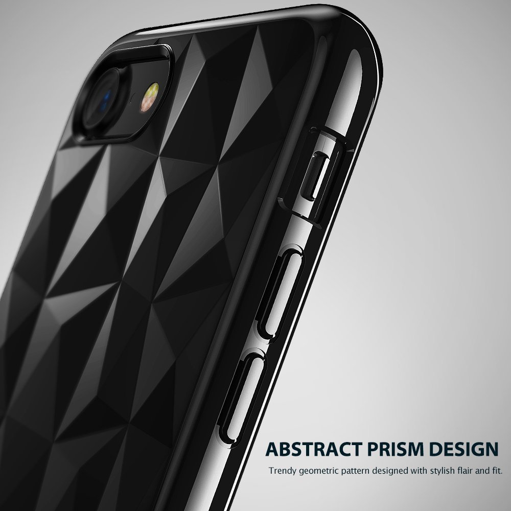 Ringke (Air) Θήκη Σιλικόνης Apple iPhone SE 2022 / 2020 / 8 / 7 με Ανάγλυφο Σχέδιο - Μαύρο (RAPS-IP7-IB)