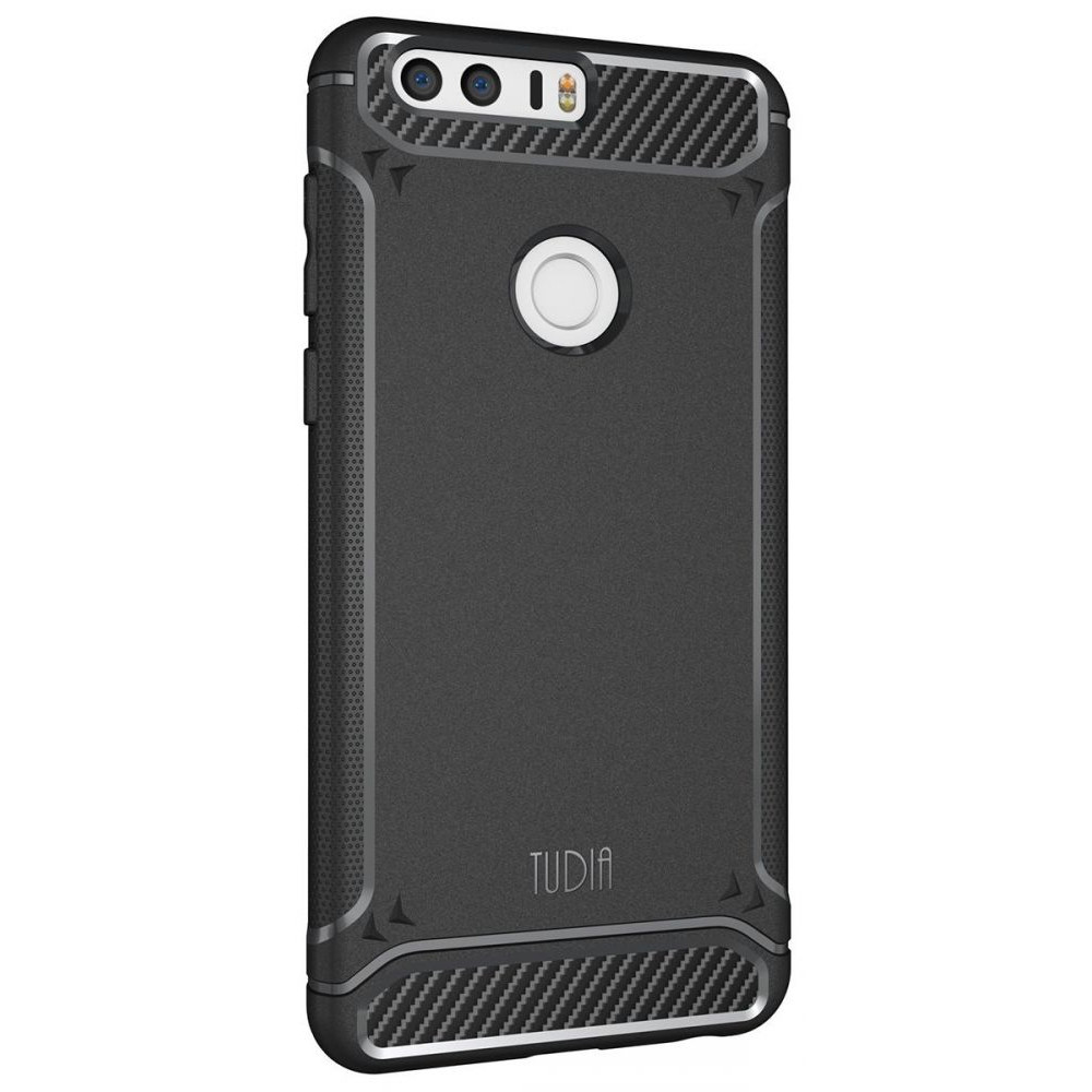 Tudia Θήκη Σιλικόνης Honor 8 - Black (TD-TPU3779)