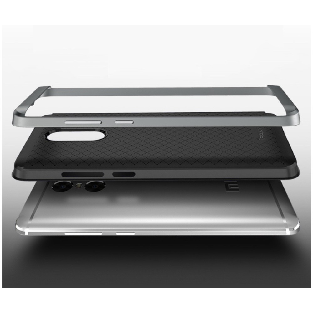 Ipaky Θήκη Hybrid Xiaomi Redmi Note 4 - Black/Silver (9307)