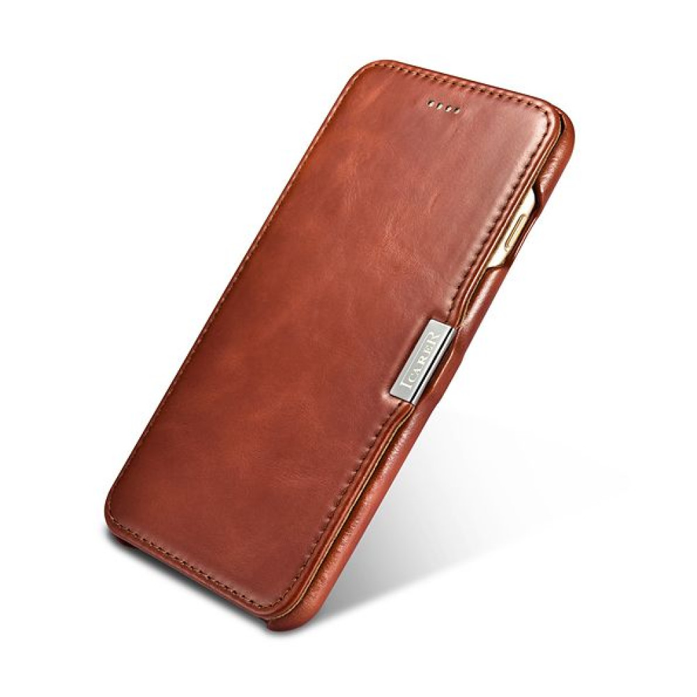 iCarer Vintage Series Side-Open Δερμάτινη Θήκη iPhone 8 Plus / iPhone 7 Plus - Brown