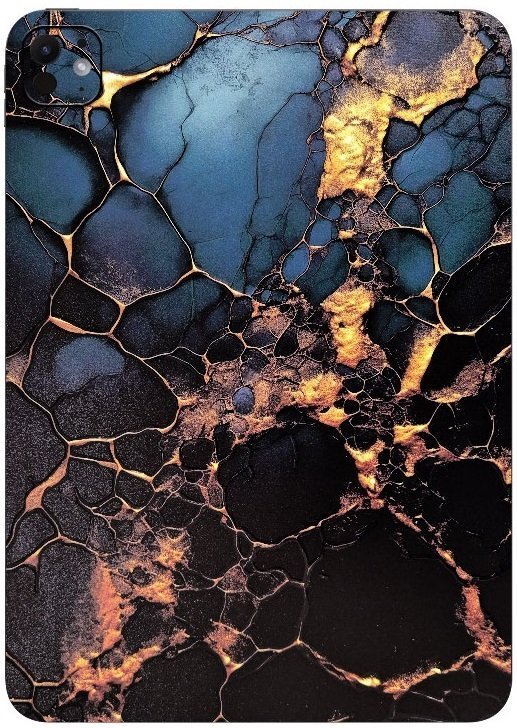 aftokolito skin prostasias platis ipad 11th gen 2025 11 inches gams premium vinyl skin back plate black gold marble