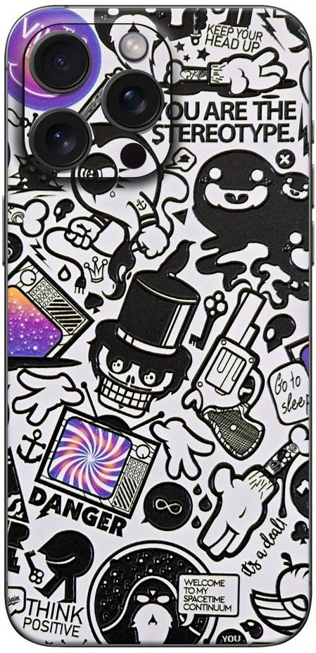 aftokolito skin prostasias platis iphone 16 pro gams premium vinyl skin back plate 3d tv sticker