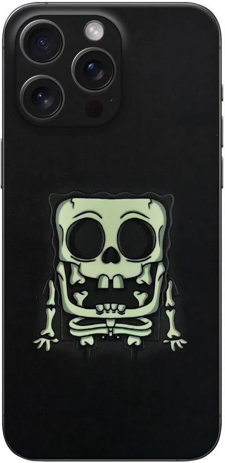 aftokolito skin prostasias platis iphone 16 pro gams premium vinyl skin back plate fosforizon luminus square sponge 1