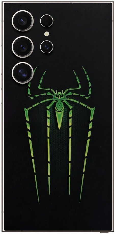 aftokolito skin prostasias platis samsung galaxy s24 ultra gams premium vinyl skin back plate fosforizon luminus spider