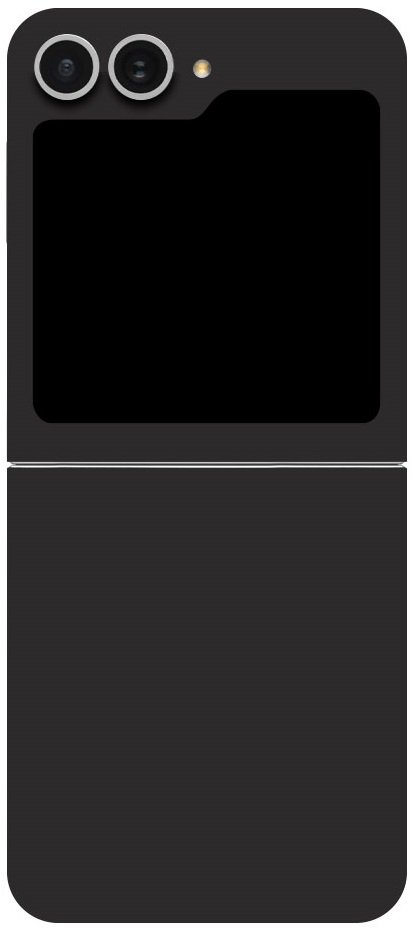 aftokolito skin prostasias platis samsung galaxy z flip6 gams premium vinyl skin back plate black matte
