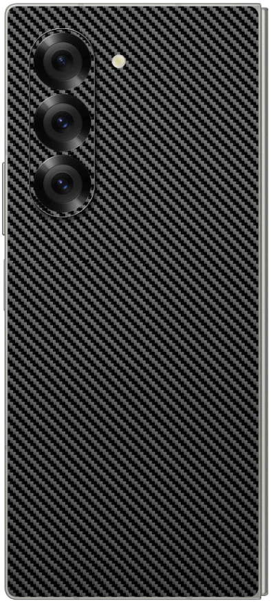 aftokolito skin prostasias platis samsung galaxy z fold 6 gams premium vinyl skin back plate carbon fiber black 1 1