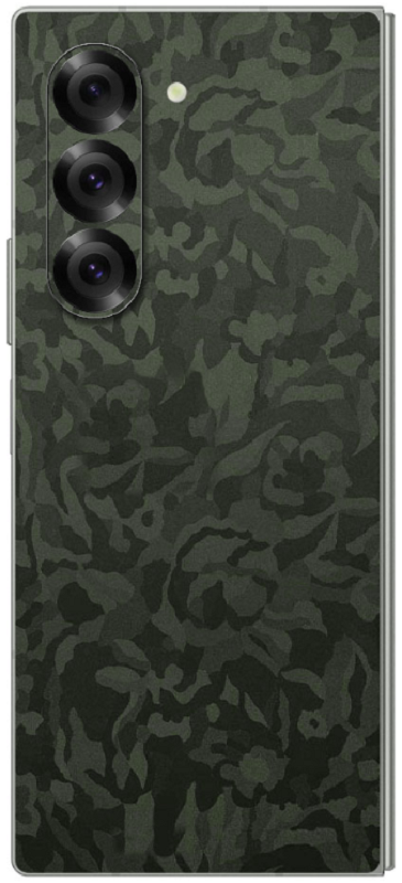 aftokolito skin prostasias platis samsung galaxy z fold6 gams premium vinyl skin back plate camo green 1
