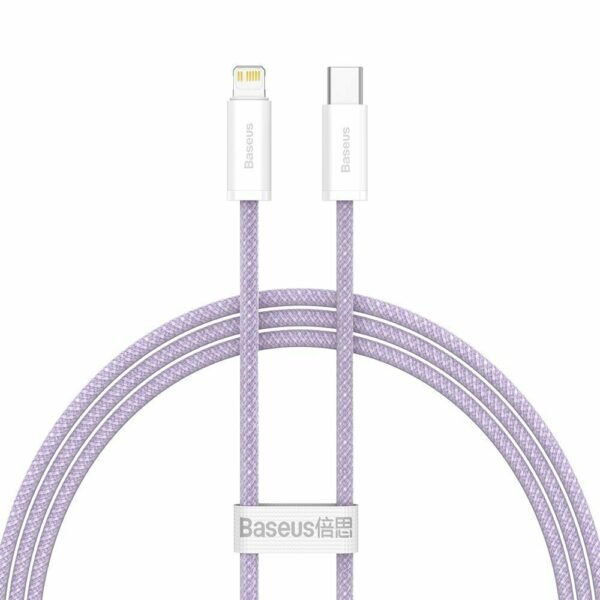 baseus dynamic kalodio fortisis kai metaforas dedomenon type c se lightning 100 cm 20 w purple