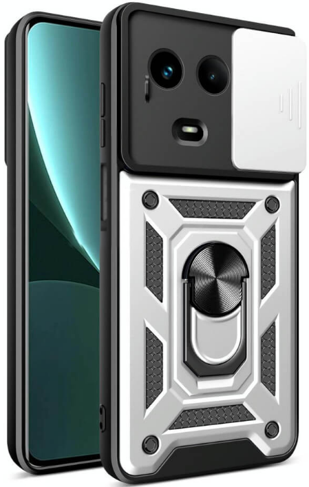 bodycell armor slide anthektiki thiki realme 11 5g 11x me kalimma gia tin kamera kai metalliko ring holder silver
