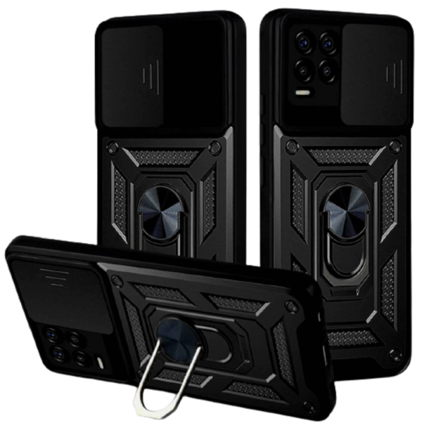 bodycell armor slide anthektiki thiki realme 8 8 pro me kalimma gia tin kamera kai metalliko ring holder black 1
