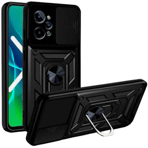 bodycell armor slide anthektiki thiki realme c31 me kalimma gia tin kamera kai metalliko ring holder black