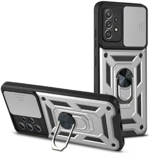 bodycell armor slide anthektiki thiki samsung galaxy a 32 5g me kalima gia tin kamera kai metalliko ring holder silver