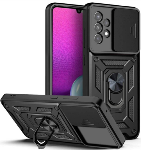bodycell armor slide anthektiki thiki samsung galaxy a 33 5g me kalima gia tin kamera kai metalliko ring holder black