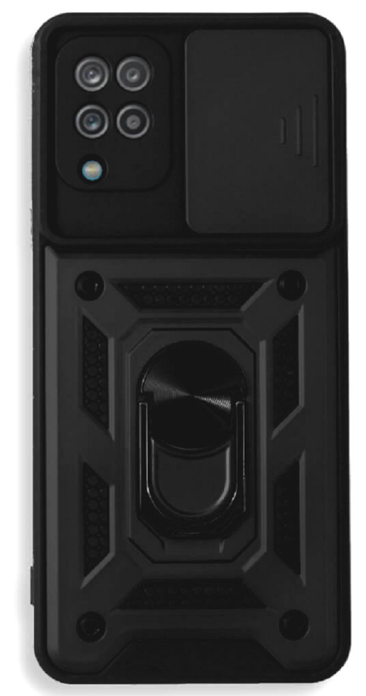 bodycell armor slide anthektiki thiki samsung galaxy a12 me kalima gia tin kamera kai metalliko ring holder black 2