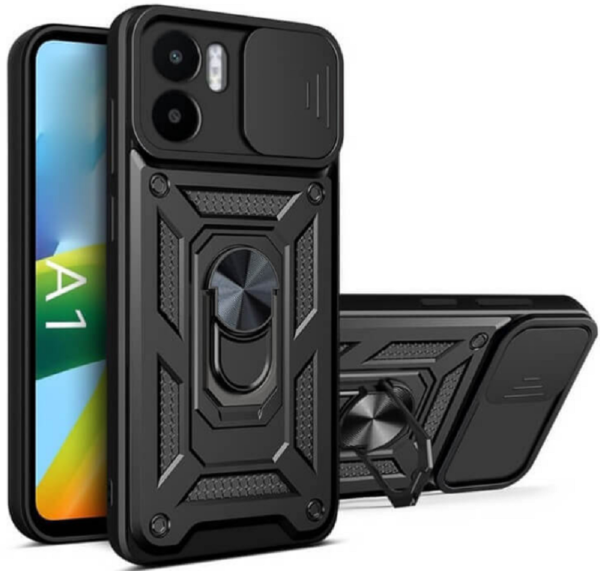 bodycell armor slide anthektiki thiki xiaomi redmi a1 me kalimma gia tin kamera kai metalliko ring holder black