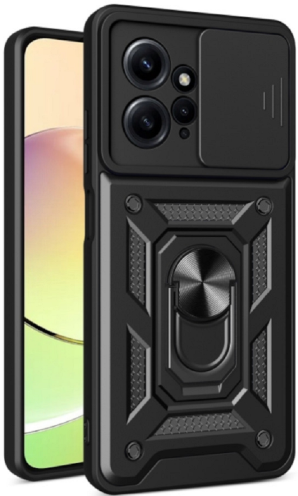 bodycell armor slide anthektiki thiki xiaomi redmi note 12 4g me kalimma gia tin kamera kai metalliko ring holder black